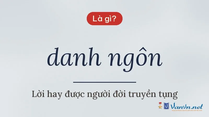 danh ngôn là gì