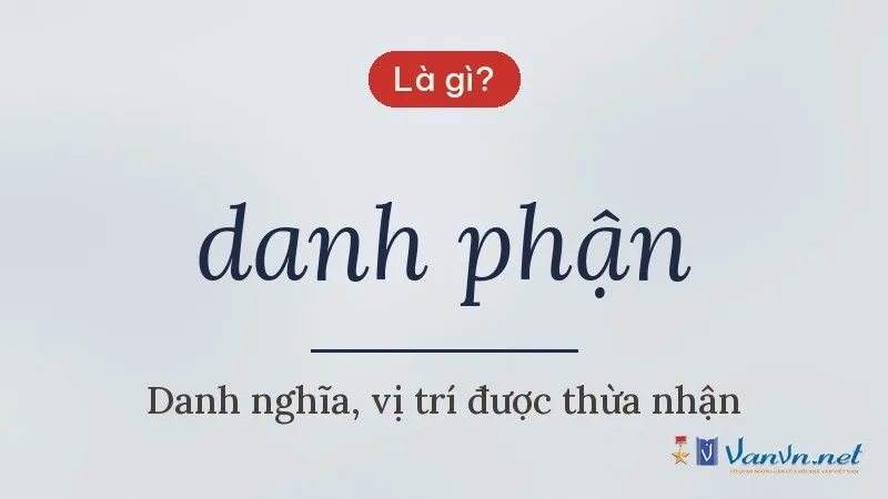 danh phận là gì
