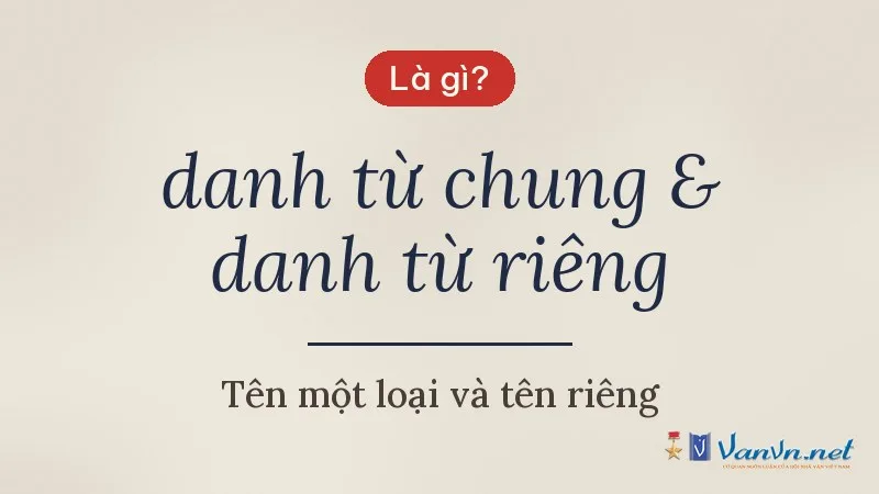 danh từ chung & danh từ riêng là gì