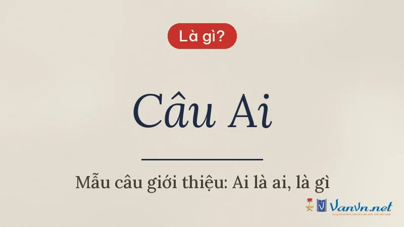 Câu Ai là gì