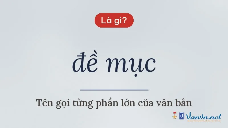 đề mục là gì