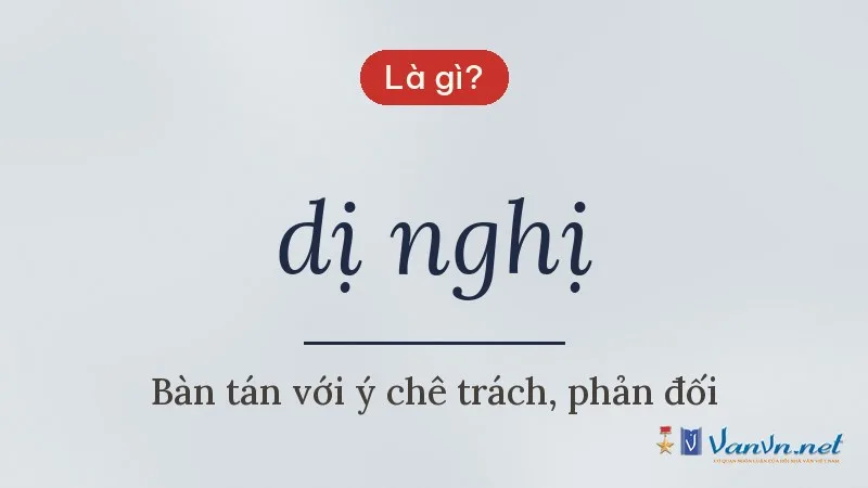 dị nghị là gì