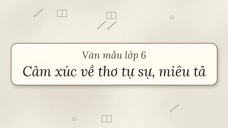 đoạn văn ghi lại cảm xúc về một bài thơ có yếu tố tự sự và miêu tả