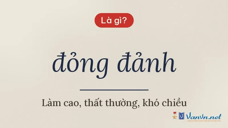 đỏng đảnh là gì