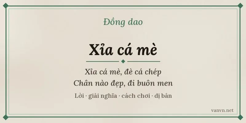 đồng dao xỉa cá mè