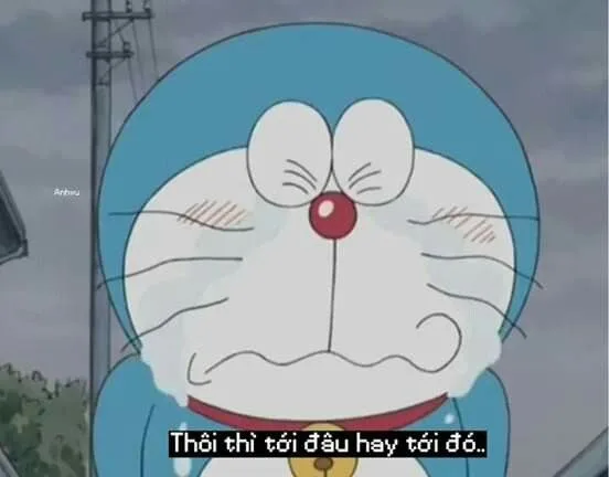 meme doraemon khóc