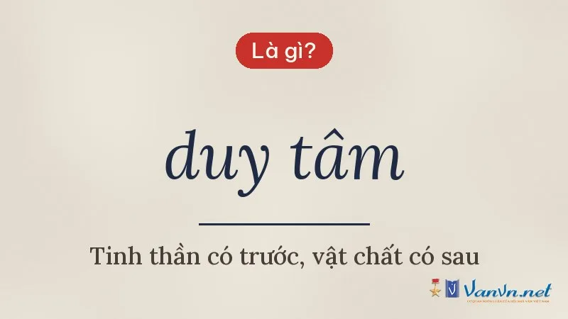 duy tâm là gì