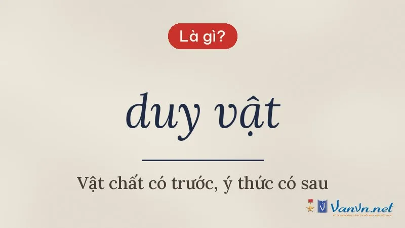 duy vật là gì