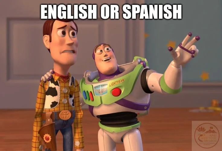 english or spanish meme