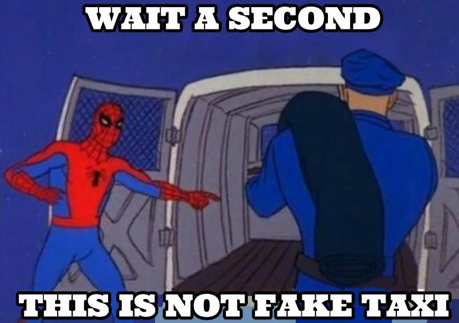 fake taxi meme