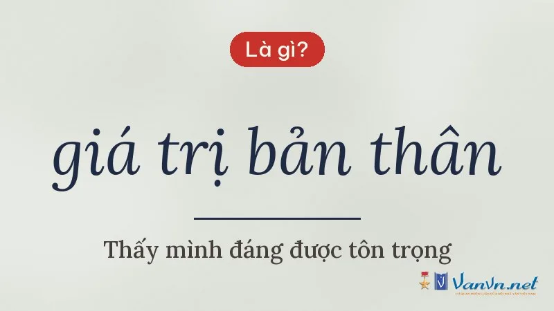 giá trị bản thân là gì