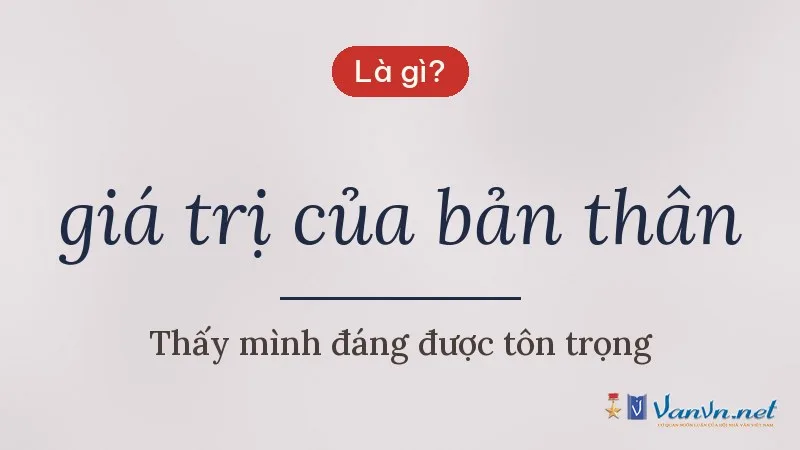 giá trị của bản thân là gì