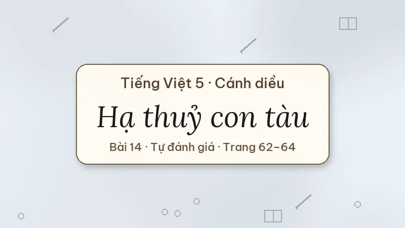 hạ thuỷ con tàu lớp 5 cánh diều