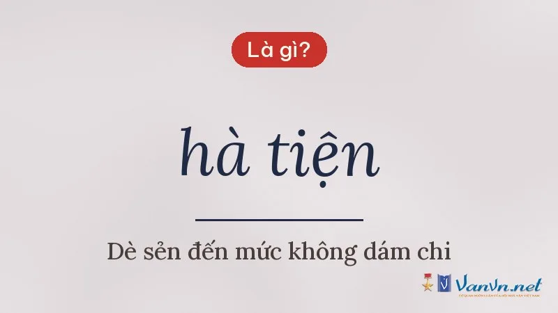 hà tiện là gì