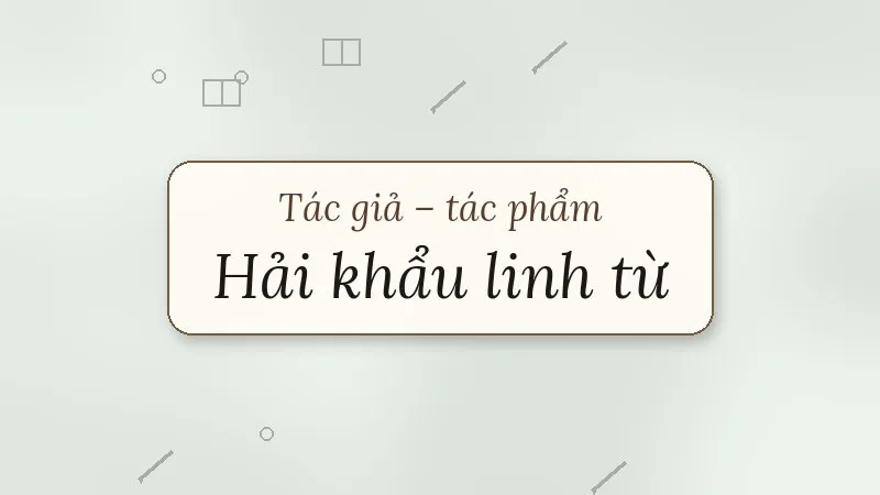 hải khẩu linh từ đoàn thị điểm