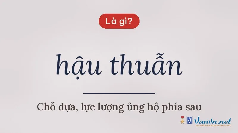 hậu thuẫn là gì