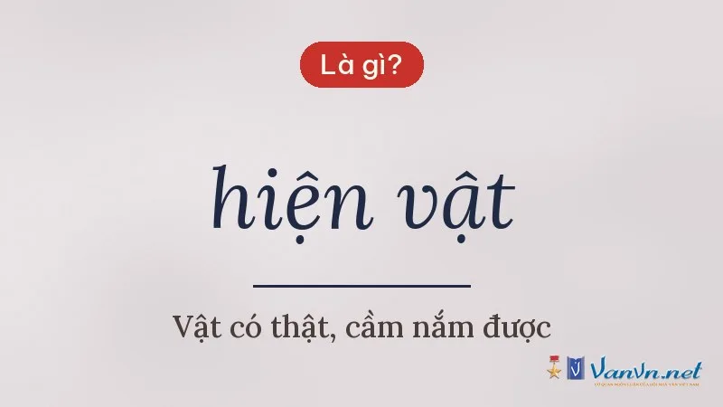 hiện vật là gì