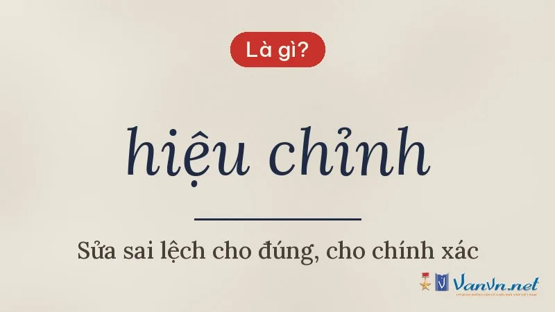 hiệu chỉnh là gì