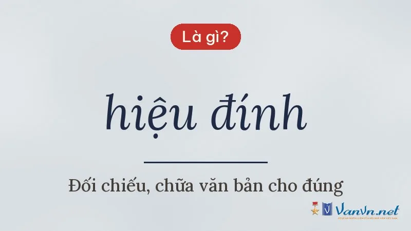 hiệu đính là gì