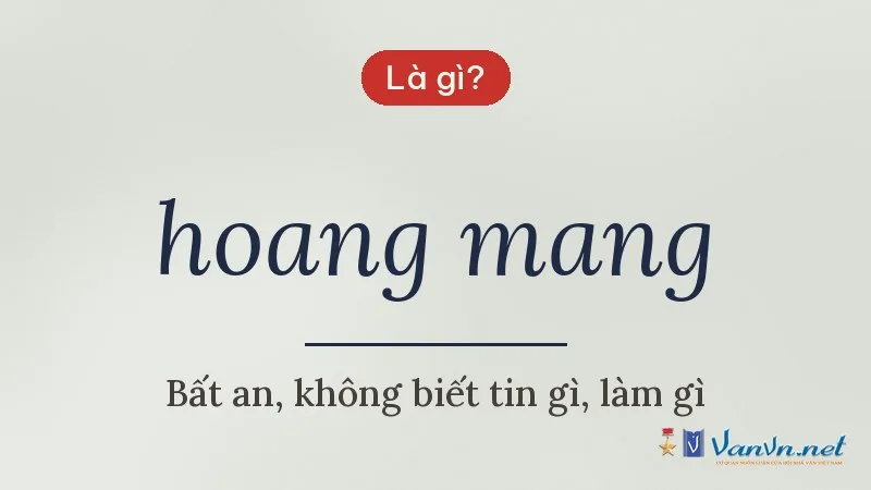 hoang mang là gì