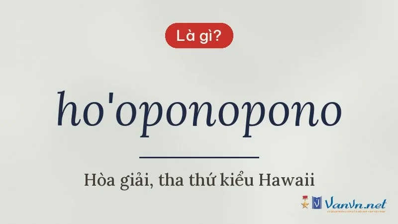 ho'oponopono là gì