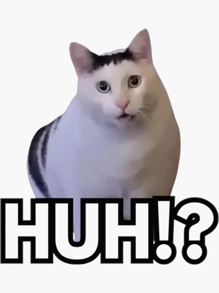 huh cat meme