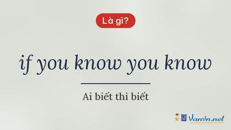 if you know you know là gì