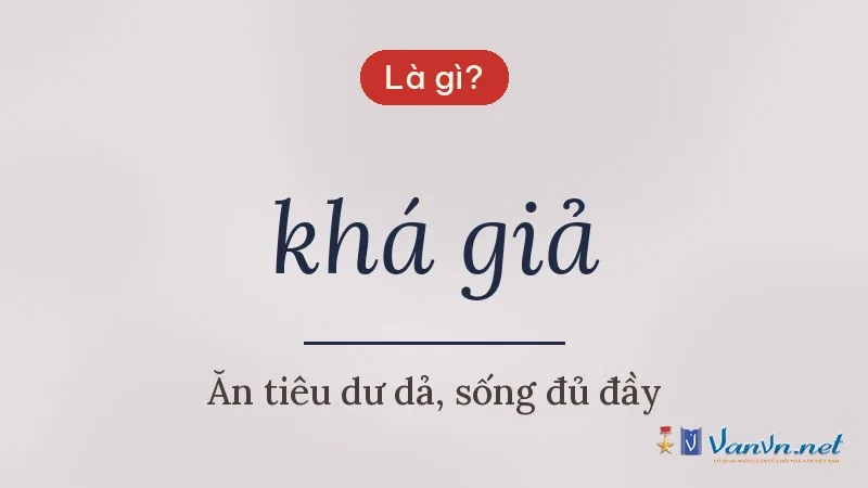 khá giả là gì
