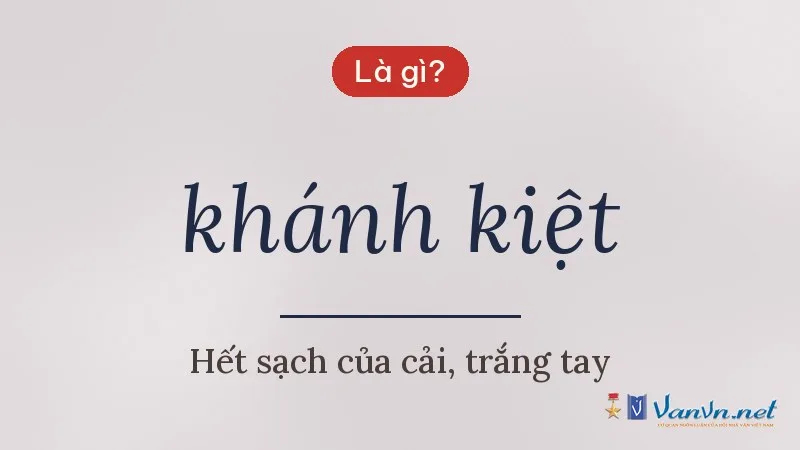 khánh kiệt là gì