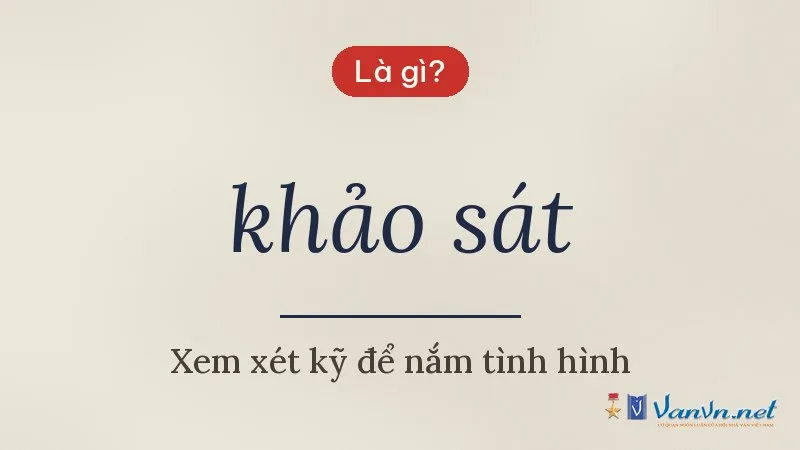 khảo sát là gì