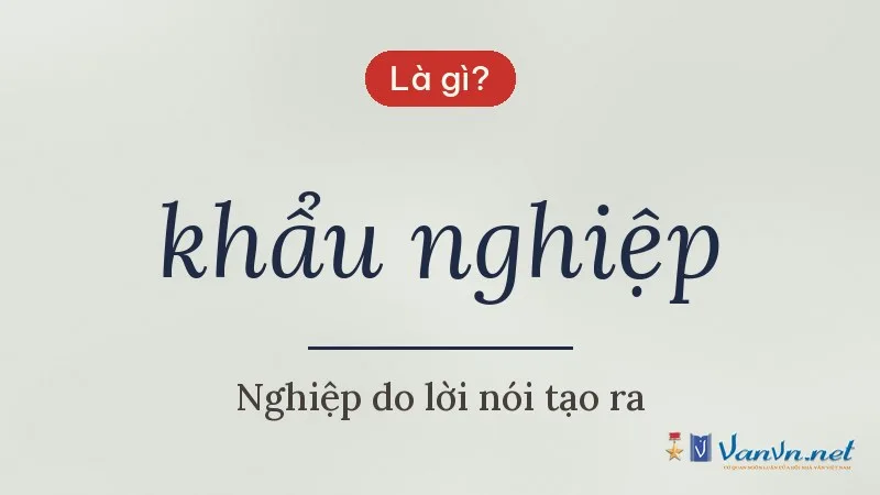 khẩu nghiệp là gì
