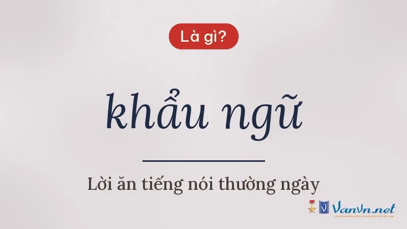 khẩu ngữ là gì
