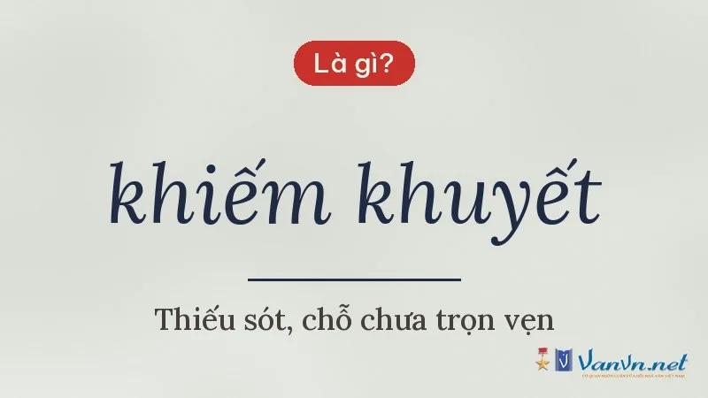 khiếm khuyết là gì