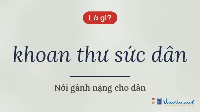 khoan thư sức dân là gì