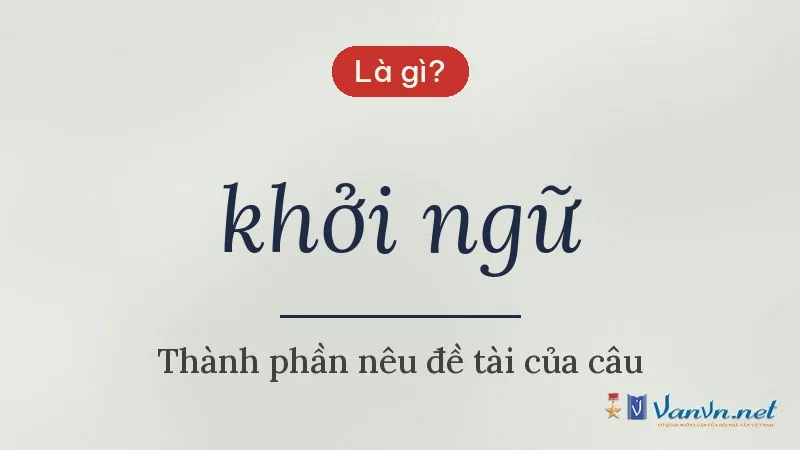 khởi ngữ là gì