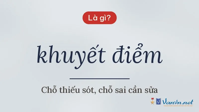 khuyết điểm là gì