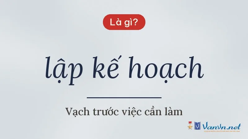 lập kế hoạch là gì