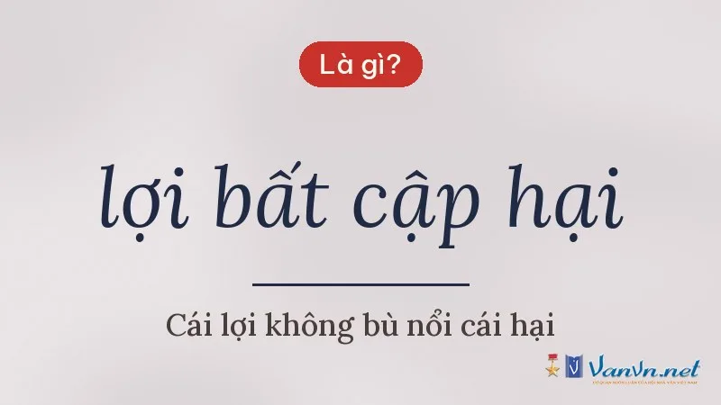 lợi bất cập hại là gì