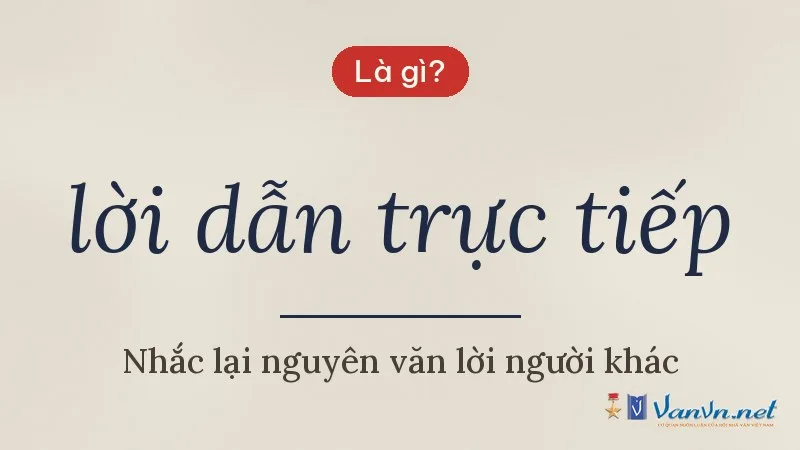 lời dẫn trực tiếp là gì