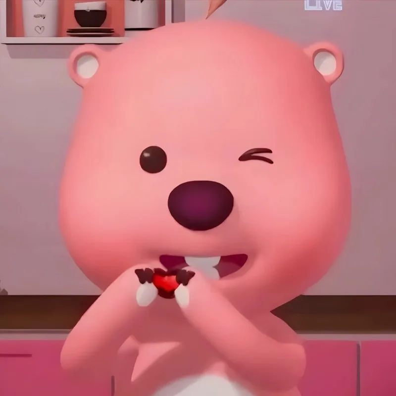 meme gấu hồng loopy