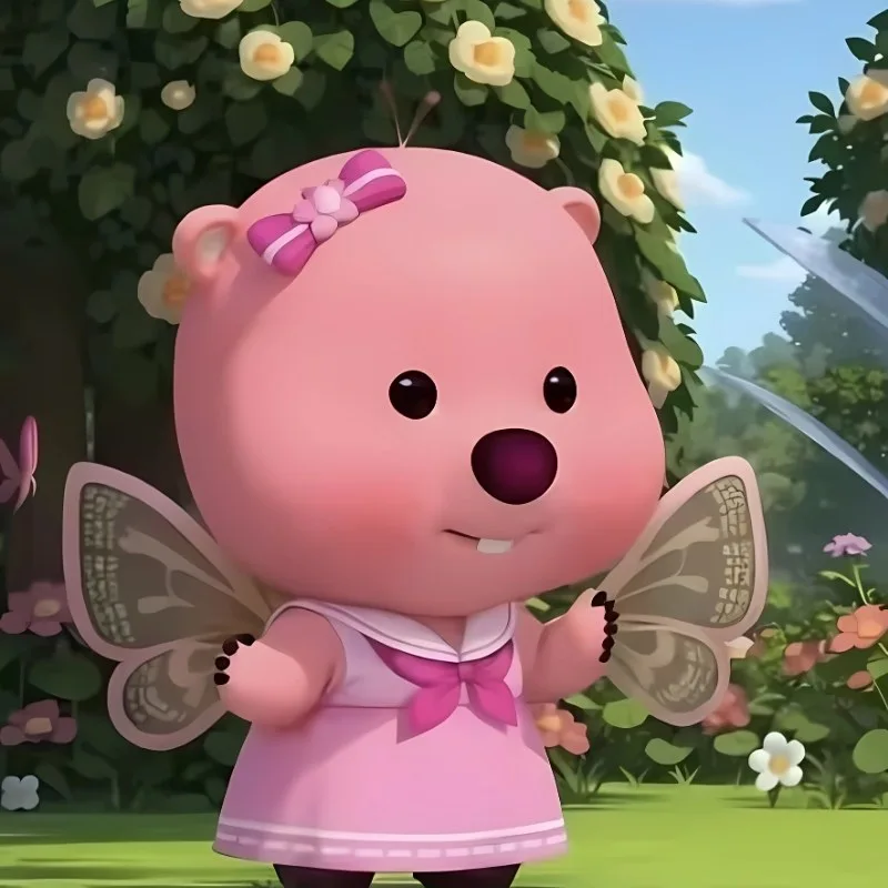 meme gấu hồng loopy