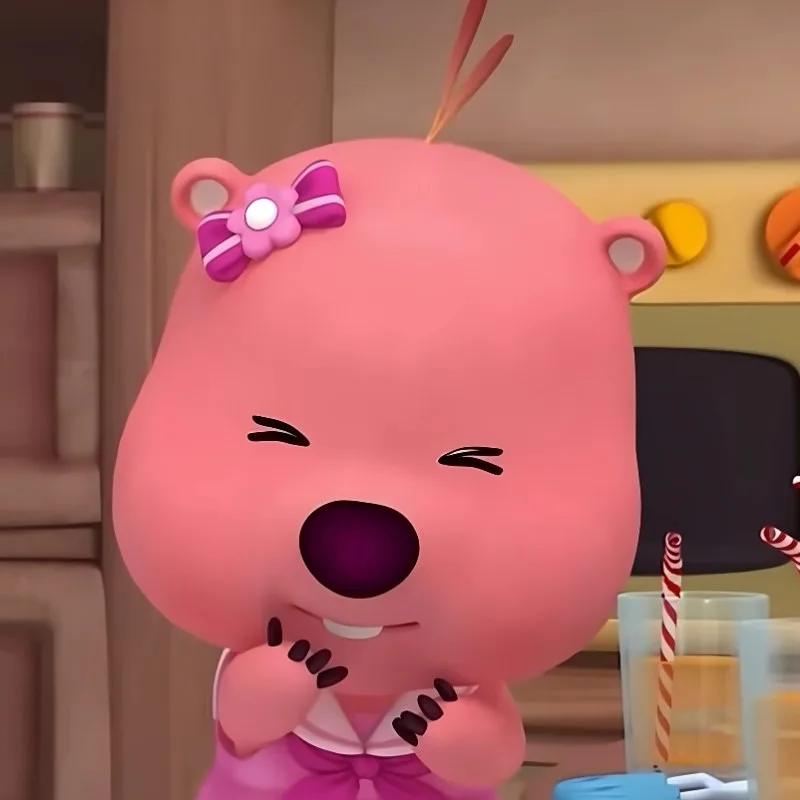 meme gấu hồng loopy