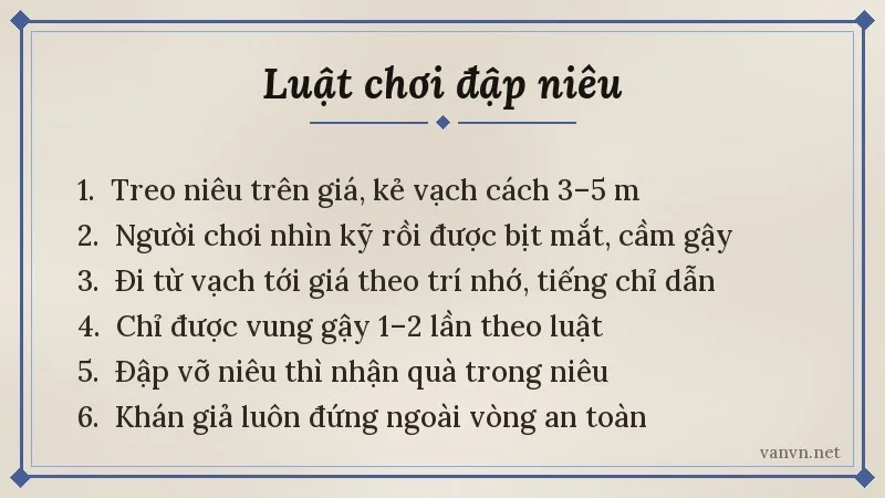 luật chơi đập niêu
