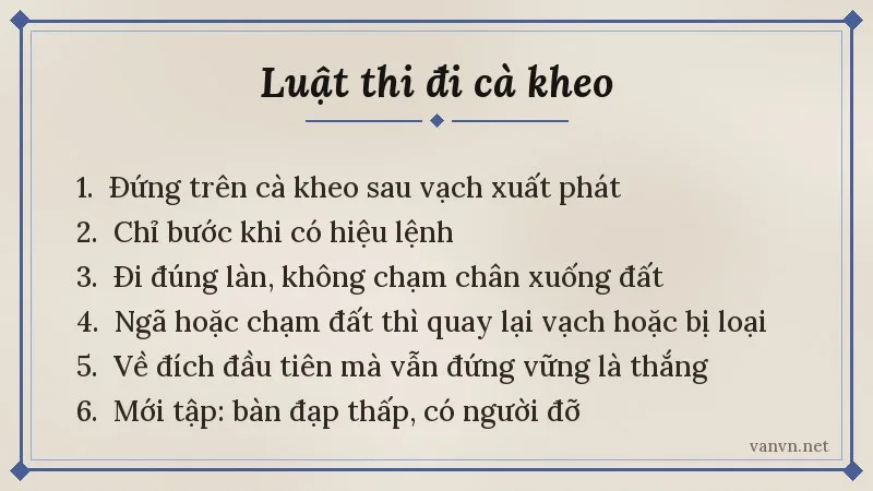 luật chơi đi cà kheo