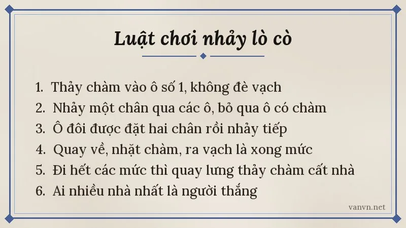luật chơi nhảy lò cò