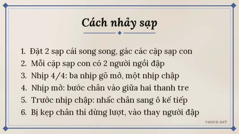 luật chơi nhảy sạp