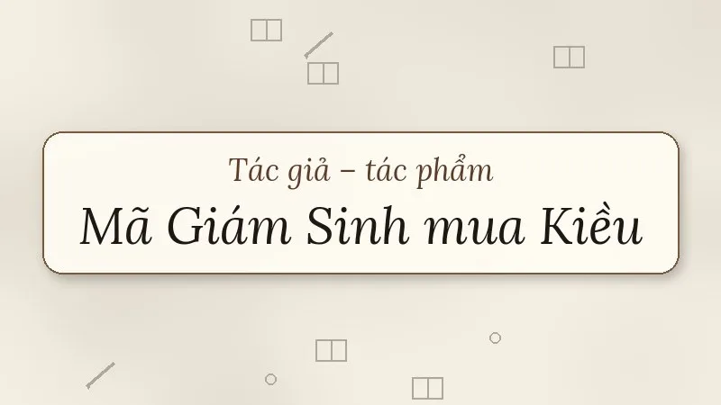 mã giám sinh mua kiều nguyễn du