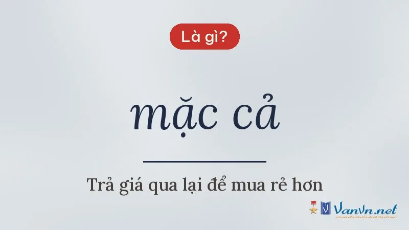 mặc cả là gì