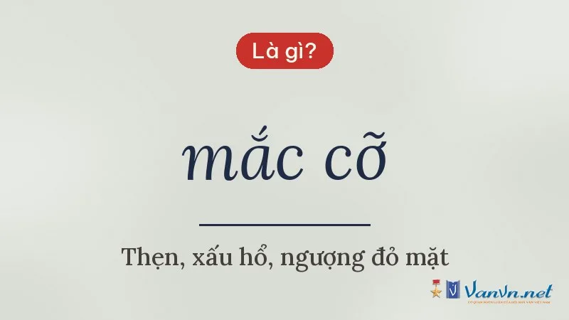 mắc cỡ là gì
