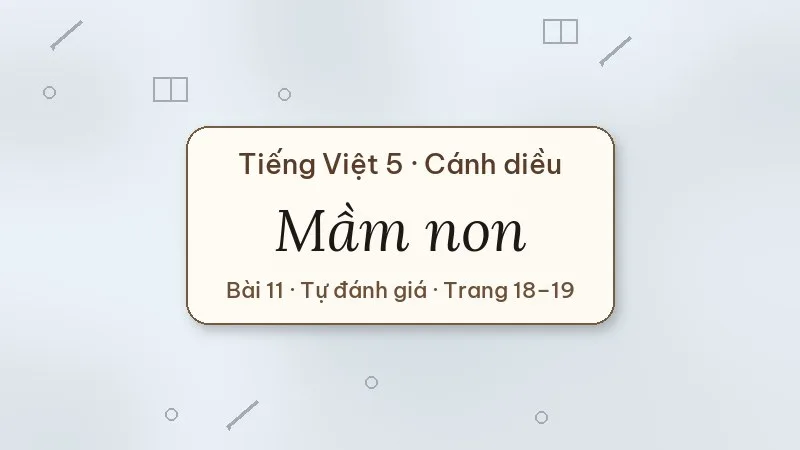 mầm non lớp 5 cánh diều